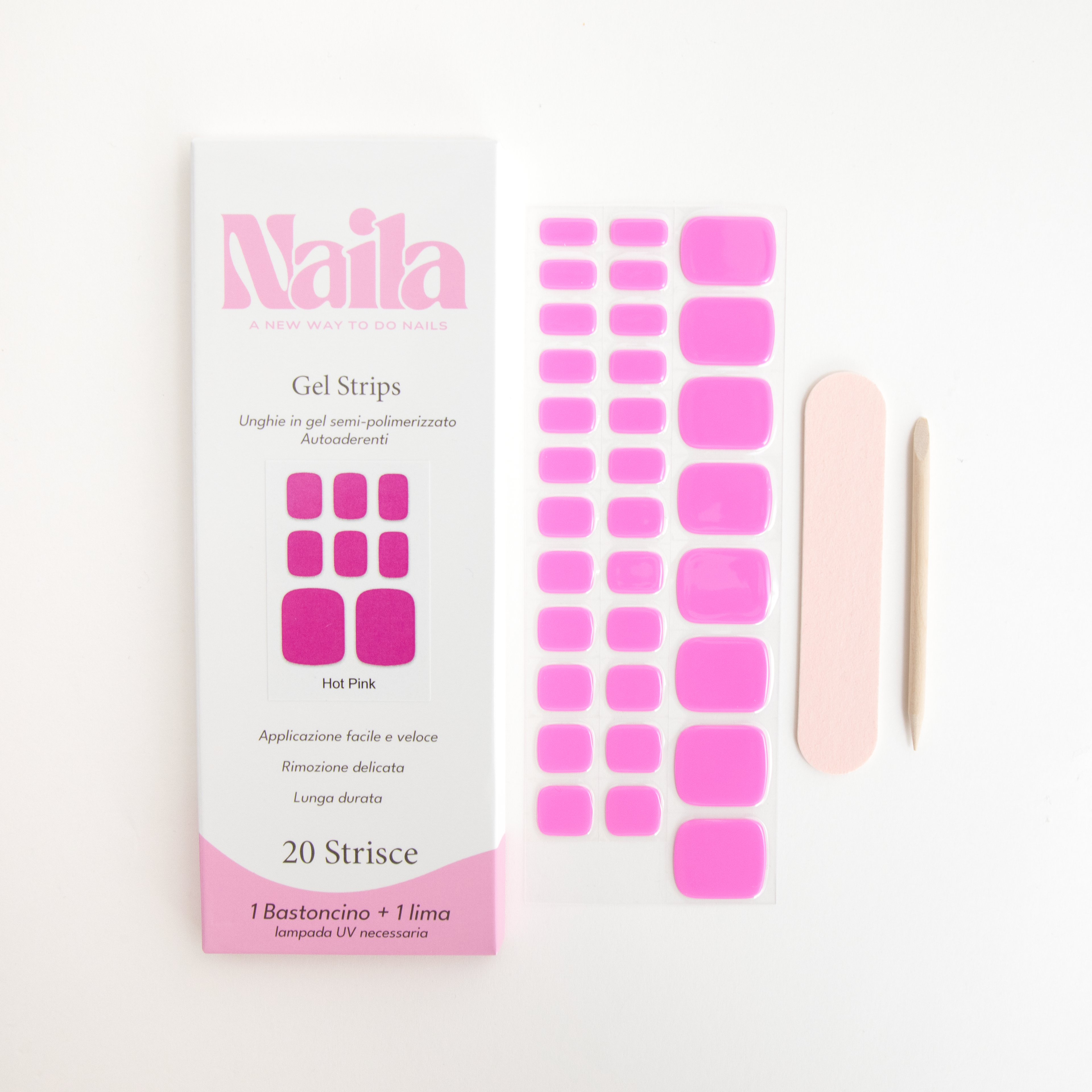 Strisce Gel Piedi Hot Pink