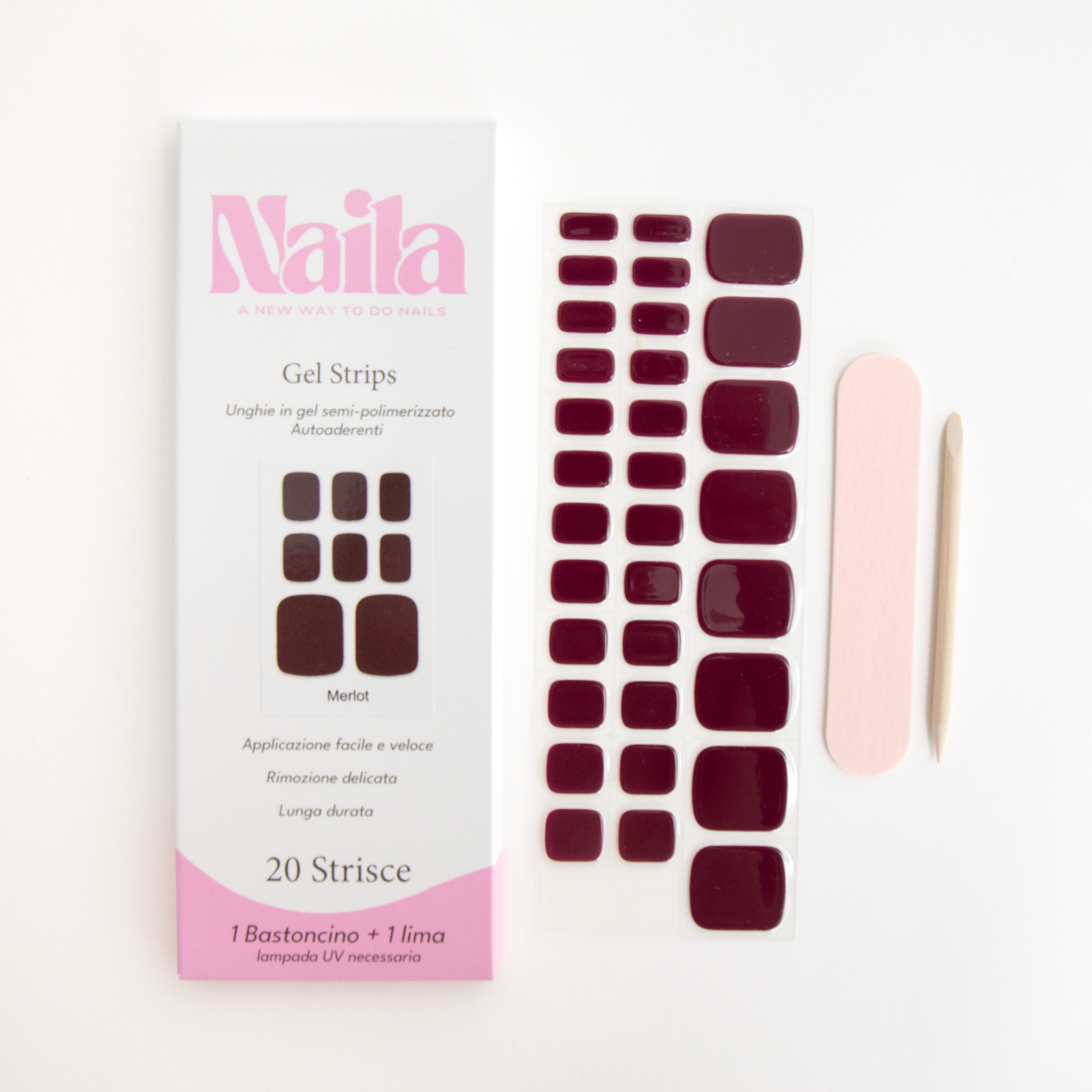 Strisce Gel Piedi Merlot