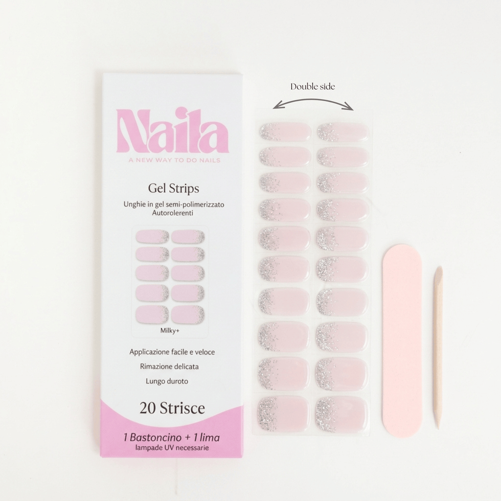 Strisce Gel Bianco lattiginoso Milky+