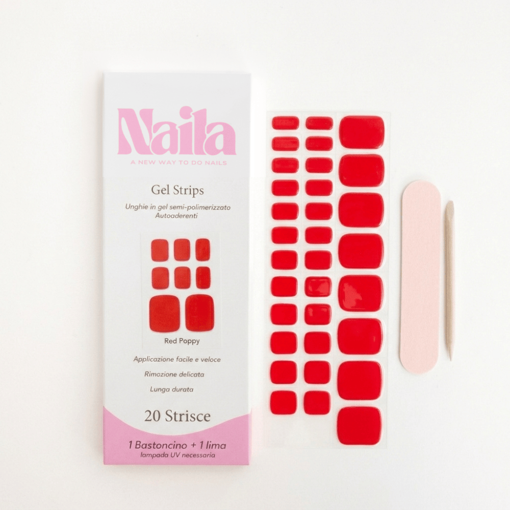 Strisce Gel Piedi Red Poppy